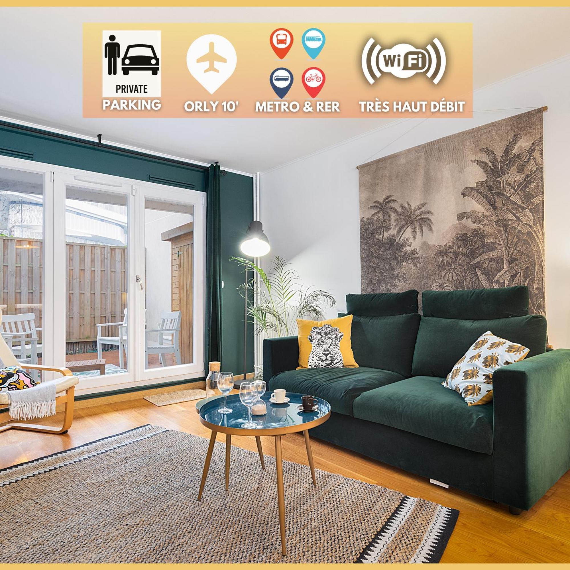 Cosy'N Paris - Parking Secure - Metro 14 - Wifi - Terrace - Premium Bedding Apartment Gentilly Exterior photo